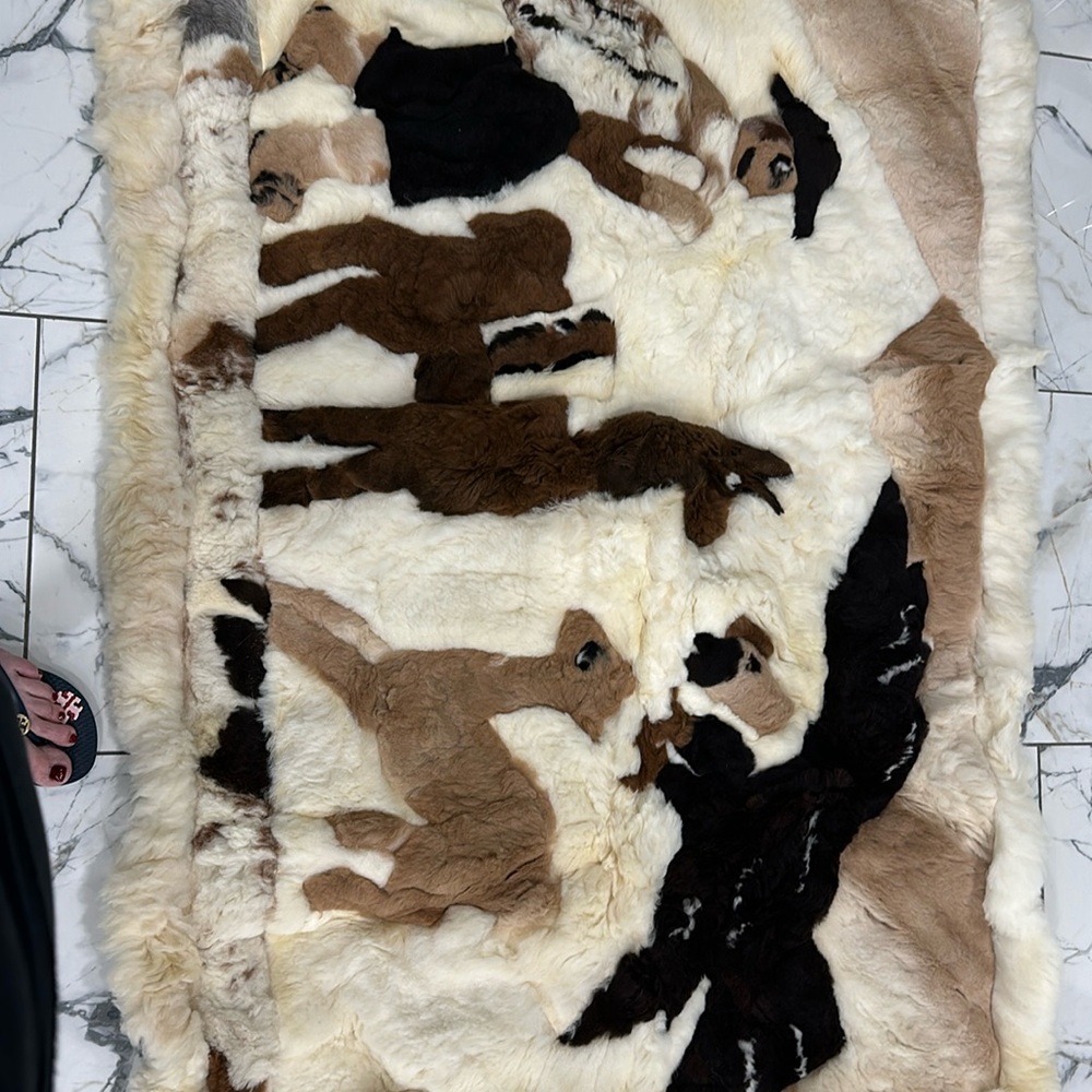 Alpaca fur rug